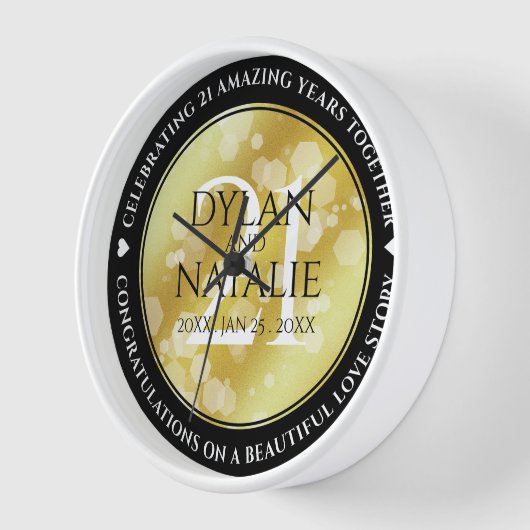 Elegante 21. Geburtstagsfeier der Brass-Hochzeit Uhr (Winkel)