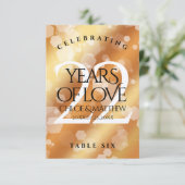 Elegante 22. Copper Wedding Anniversary Table Card Dankeskarte (Stehend Vorderseite)
