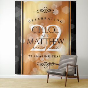 Elegante 22. Kupferne Hochzeit Wandteppich