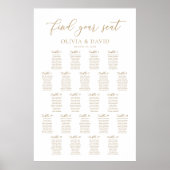 Elegante 22 Tische finden Ihre Sitzkarte Poster (Vorne)