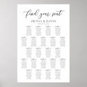 Elegante 22 Tische finden Ihre Sitzkarte Poster (Vorne)