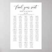 Elegante 23 Tische finden Ihre Sitzkarte Poster (Vorne)