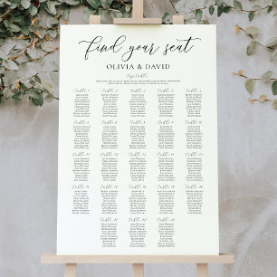 Elegante 23 Tische finden Ihre Sitzkarte Poster