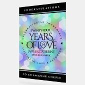 Elegante 24. Opal Wedding Anniversary Celebration Acrylschild (Winkel)