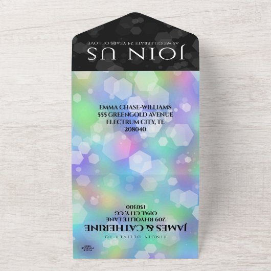 Elegante 24. Opal Wedding Anniversary Celebration All In One Einladung (Außenbereich)