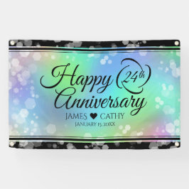 Elegante 24. Opal Wedding Anniversary Celebration Banner