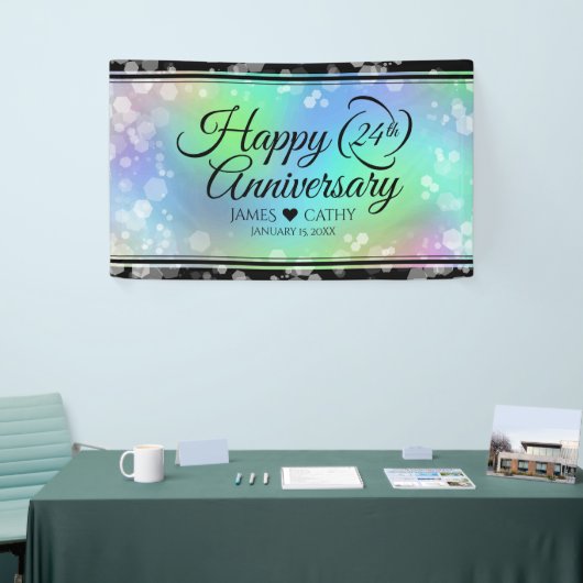 Elegante 24. Opal Wedding Anniversary Celebration Banner (Messeveranstaltung)