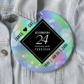 Elegante 24. Opal Wedding Anniversary Celebration Button (Beispiel)