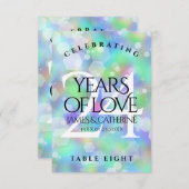 Elegante 24. Opal Wedding Anniversary Celebration Dankeskarte (Vorne/Hinten)