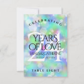 Elegante 24. Opal Wedding Anniversary Celebration Dankeskarte (Rückseite)