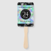 Elegante 24. Opal Wedding Anniversary Celebration Fächer (Vorderseite)