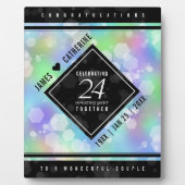 Elegante 24. Opal Wedding Anniversary Celebration Fotoplatte (Vorderseite)