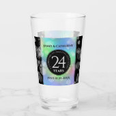 Elegante 24. Opal Wedding Anniversary Celebration Glas (Rückseite)