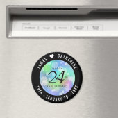 Elegante 24. Opal Wedding Anniversary Celebration Magnet (In Situ (Geschirrspüler))