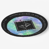 Elegante 24. Opal Wedding Anniversary Celebration Pappteller (Schrägansicht)