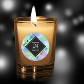 Elegante 24. Opal Wedding Anniversary Celebration Runder Aufkleber