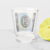 Elegante 24. Opal Wedding Anniversary Celebration Schnapsglas (Rückseite)