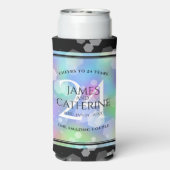 Elegante 24. Opal Wedding Anniversary Celebration Selters Dosenkühler (Seltzer Rückseite)