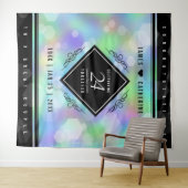 Elegante 24. Opal Wedding Anniversary Celebration Wandteppich (Beispiel (Horizontal))