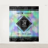 Elegante 24. Opal Wedding Anniversary Celebration Wandteppich (Vorderseite)