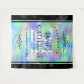 Elegante 24. Opal Wedding Anniversary Celebration Wandteppich (Vorderseite (Horizontal))