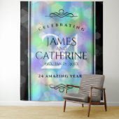 Elegante 24. Opal Wedding Anniversary Celebration Wandteppich (Beispiel)