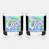 Elegante 24. Opal Wedding Anniversary Celebration Whiskyglas (Vorderseite)