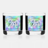 Elegante 24. Opal Wedding Anniversary Celebration Whiskyglas (Rückseite)