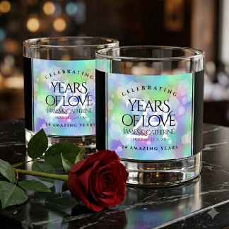 Elegante 24. Opal Wedding Anniversary Celebration Whiskyglas