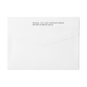 Elegante, 24x-Rücksendeadresse für maßgeschneidert (Rückseite)