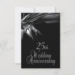 Elegante 25. Hochzeitsjubiläumseinladung Einladung