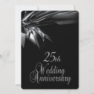 Elegante 25. Hochzeitsjubiläumseinladung Einladung