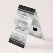 Elegante 25. Silver Wedding Anniversary Table Card (Rückseite)