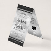 Elegante 25. Silver Wedding Anniversary Table Card (Vorderseite)
