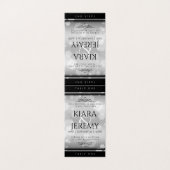 Elegante 25. Silver Wedding Anniversary Table Card (Außenseite Aufgefaltet)