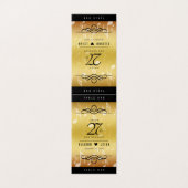 Elegante 27. Music Wedding Anniversary Table Cards (Außenseite Aufgefaltet)