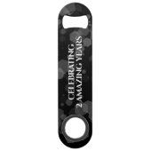 Elegante 2. 5. Rose Quartz Hochzeitstag Speed Flaschenöffner (Rückseite)