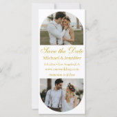 elegante 2-Arche-Foto mit goldenem Schrift Save th (Vorderseite)