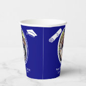 Elegante 2-Foto-Abschluss-Diplomakademie, Navy Blu Pappbecher (Rechts)