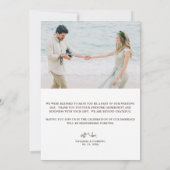 Elegante 2 Foto Wedding Dankeschön Karte (Rückseite)