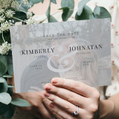 Elegante 2 Fotos überlagern moderne Hochzeit Save The Date
