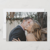 Elegante 2 Fotos überlagern moderne Hochzeit Save The Date (Rückseite)