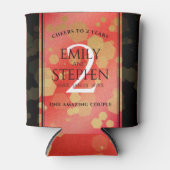 Elegante 2. Garnet Hochzeitstag Feier Dosenkühler (Vorderseite)