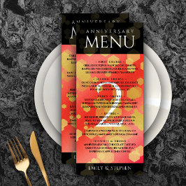 Elegante 2. Garnet Hochzeitstag Feier Menükarte