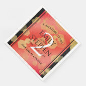 Elegante 2. Garnet Hochzeitstag Feier Serviette (Ecke)