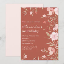 Elegante 2. Geburtstagseinladungen Floral Chic