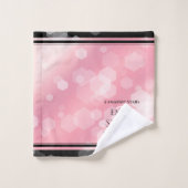 Elegante 2. Rose Quartz Hochzeitstag Badhandtuch Set (Waschlappen)