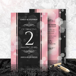 Elegante 2. Rose Quartz Hochzeitstag Einladung