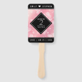 Elegante 2. Rose Quartz Hochzeitstag Fächer (Vorderseite)