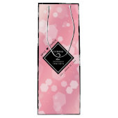 Elegante 2. Rose Quartz Hochzeitstag Geschenktüte Für Weinflaschen (Vorderseite)